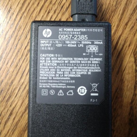 HP 0957-2385 Power Adapter 1010 1510 1512 2540 2541 2542 2544 2544 2545 2548 262 - Picture 2 of 9